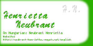 henrietta neubrant business card